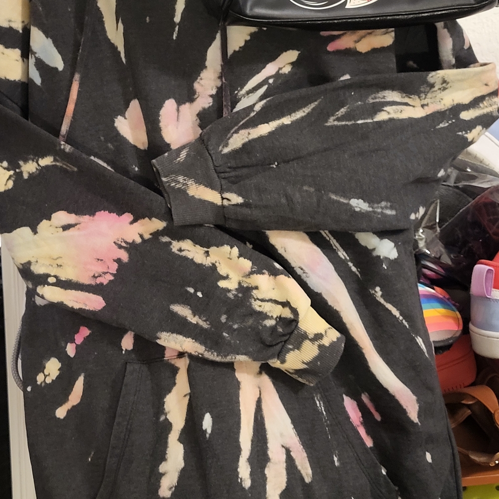 No Boundaries Black Tie-Dye Midi Dress - Picture 5 of 13